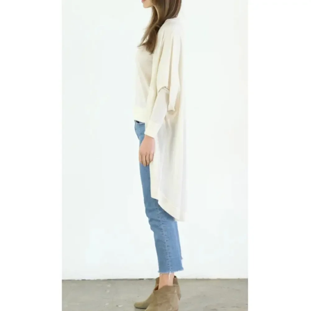 Kathryn McCarron Ivory Riviera Paper Thin Cashmere Wrap One Size